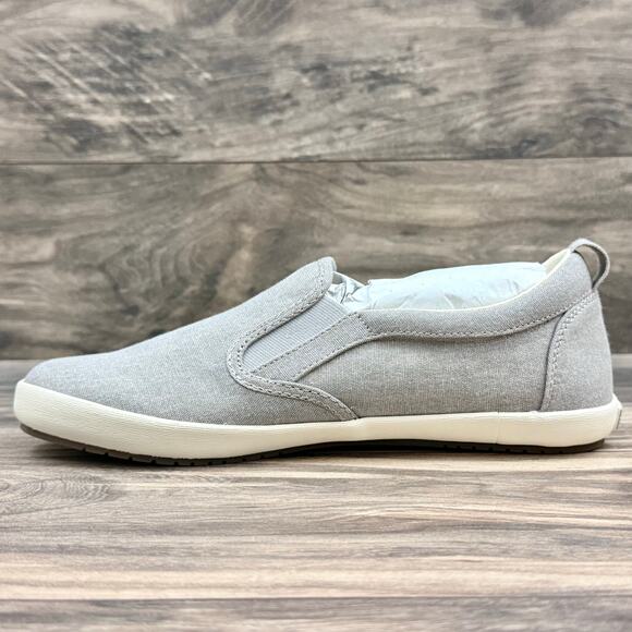 NIB Taos Dandy 8.5M Dandy Slip On Canvas Sneakers Grey Wash - Picture 5 of 11